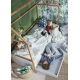Vaikiška lova namelis su stalčiumi LOTTA SNOW