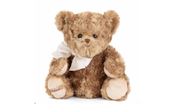 BUKOWSKI pliušinis meškiukas LUDWIG su baltu kaspinu, 35 cm BUKOWSKI pliušinis meškiukas LUDWIG su baltu kaspinu, 35 cm