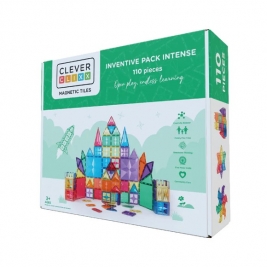 CLEVERCLIXX 3D magnetinis konstruktorius INVENTIVE PACK INTENSE, 110 dalių