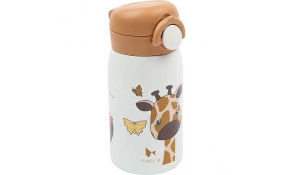 FABELAB gertuvė / termosas SMALL GIRAF WHISPER WHITE, 320 ml