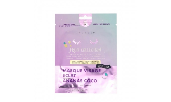 INUWET lakštinė veido kaukė PINEAPPLE COCONUT