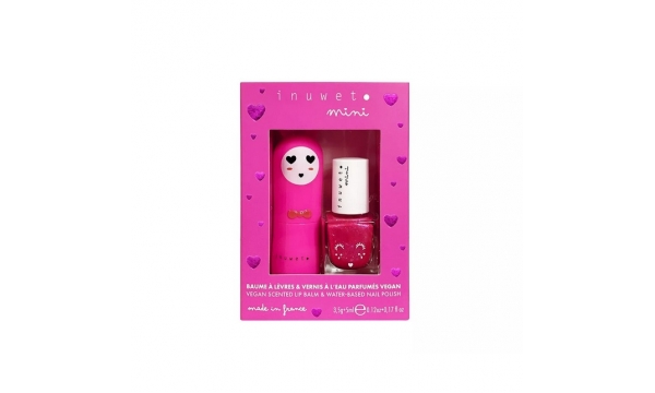 INUWET vaikiškos kosmetikos rinkinys CHERRY+FUCHSIA