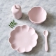 JACK O JUNO silikoninis valgymo indelių komplektas LITTLE POPY LIGHT PINK