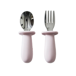 JACK O JUNO stalo įrankiai kūdikiui LIGHT PINK