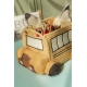 LORENA CANALS žaislų krepšys MINI SCHOOL BUS