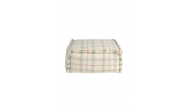 LORENA CANALS pufas TARTAN BLUE SAGE