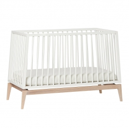 LEANDER kūdikio lovytė LUNA  WHITE/OAK 120x60 cm