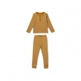 LIEWOOD vaikiška pižama WILHELM STRIPE GOLDEN CARAMEL/SANDY