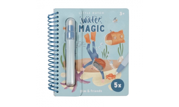 LITTLE DUTCH spalvinimo knygelė WATER MAGIC JIM & FRIENDS
