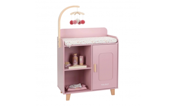 LITTLE DUTCH lėlės vystymo stalas ESSENTIALS PINK