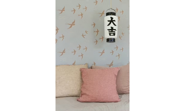 MAJVILLAN tapetai FOLLOW THE WIND SEA MIST BLUE