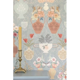 MAJVILLAN tapetai SUMMER SPRITZ VINTAGE BLUE