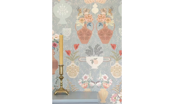 MAJVILLAN tapetai SUMMER SPRITZ VINTAGE BLUE