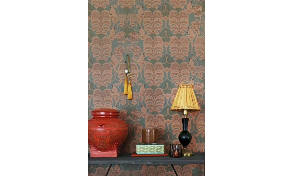 MAJVILLAN tapetai HELLO MONKEY ROSEMARY GREEN