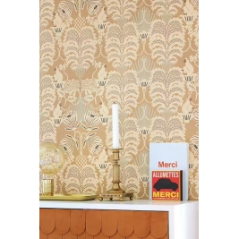 MAJVILLAN tapetai HELLO MONKEY CAMEL BROWN