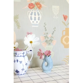 MAJVILLAN tapetai FLORAL DAIQUIRI MORNING HAZE BLUE