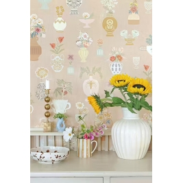 MAJVILLAN tapetai FLORAL DAIQUIRI BLUSH TERRA