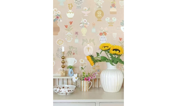 MAJVILLAN tapetai FLORAL DAIQUIRI BLUSH TERRA