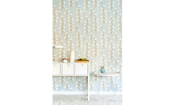 MAJVILLAN tapetai SWEET COTTON TURQUOISE