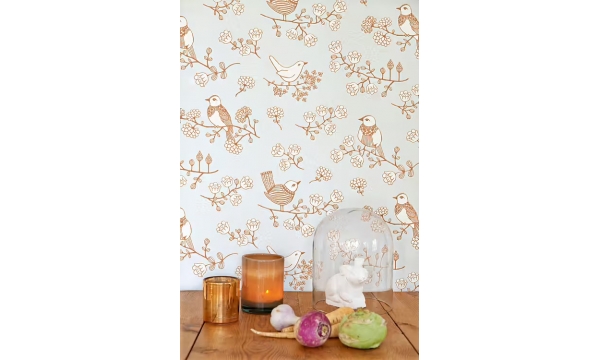 MAJVILLAN tapetai SUGAR TREE GREY