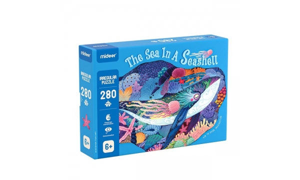 MIDEER dėlionė SHAPED PUZZLE: HUGE ANIMAL THE SEA AN A SEACHELL (280 detalių)