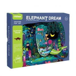 MIDEER dėlionė SHAPED PUZZLE: HUGE ANIMAL ELEPHANT DREAM (280 detalių)