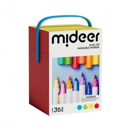 MIDEER dvipusiai nuplaunami žymekliai/flomasteriai, 36 spalvos