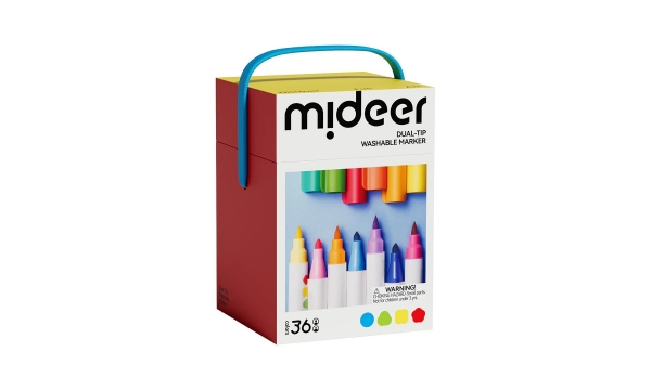 MIDEER dvipusiai nuplaunami žymekliai/flomasteriai, 36 spalvos