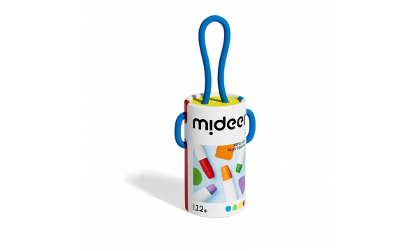 MIDEER šilkinės kreidelės, 12 spalvos