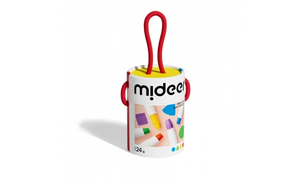 MIDEER šilkinės kreidelės, 24 spalvos