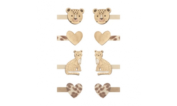 MIMI & LULA plaukų segtukų rinkinys LARRY LEOPARD MINI