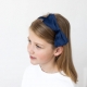 MIMI & LULA plaukų lankelis VELVET BOW NAVY