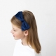MIMI & LULA plaukų lankelis VELVET BOW NAVY