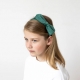 MIMI & LULA plaukų lankelis VELVET BOW GREEN