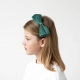 MIMI & LULA plaukų lankelis VELVET BOW GREEN
