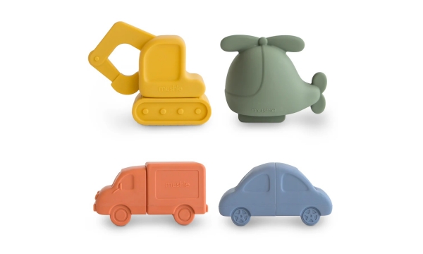 MUSHIE vonios žaisliukų rinkinys VEHICLES MUSHIE vonios žaisliukų rinkinys VEHICLES