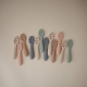 MUSHIE kūdikio maitinimo šaukšteliai CAMBRIDGE BLUE/SHIFTING SAND, 2 vnt.