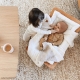 CHARLIE AND CRANE supamas gultukas kūdikiui LEVO ORGANIC WHITE