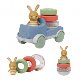 TAF TOYS stumdomas žaislas BUNNY STACKER TRUCK