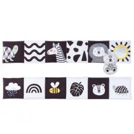 TAF TOYS lavinamoji knygelė kūdikiui SAVANNAH BLACK AND WHITE